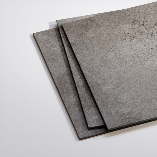 Torino Nero True Limestone Porcelain Wall or Floor Tile 600 x 600mm