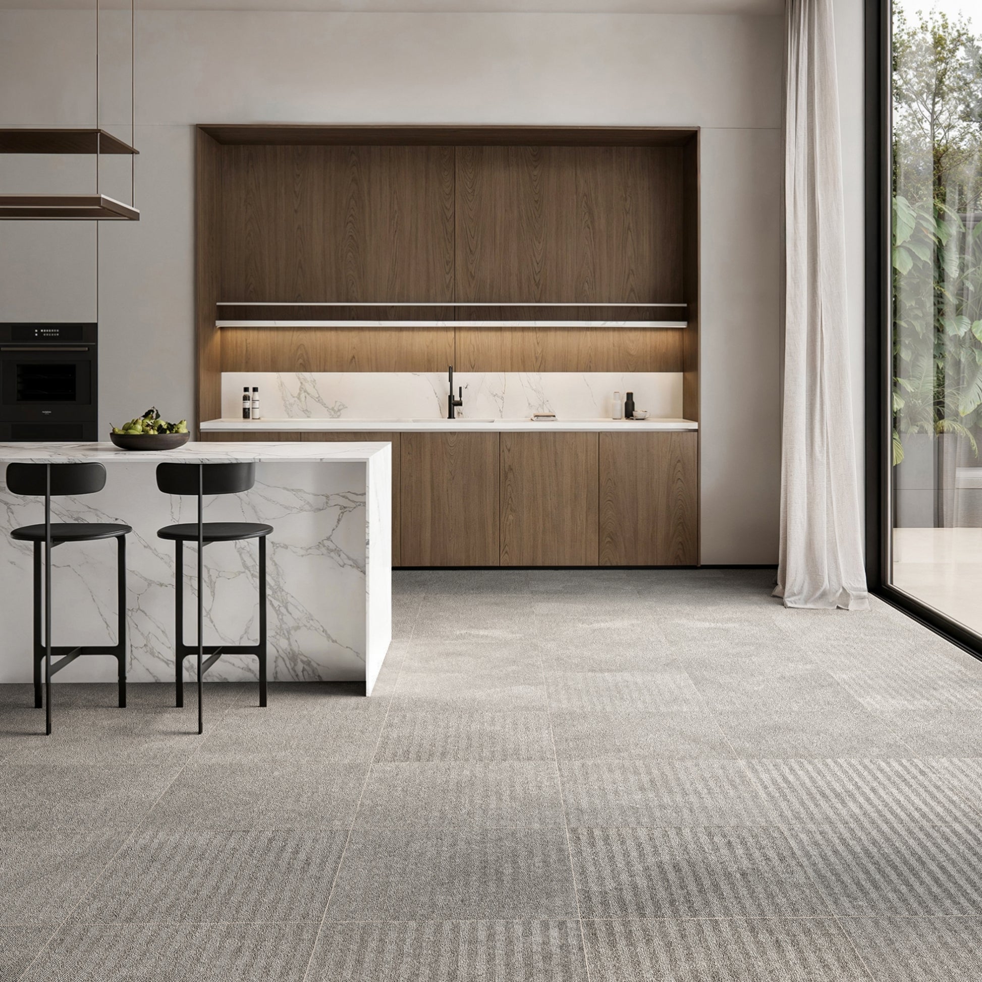 Torino Taupe True Limestone Chevron Porcelain Wall or Floor Tile 600 x 600mm