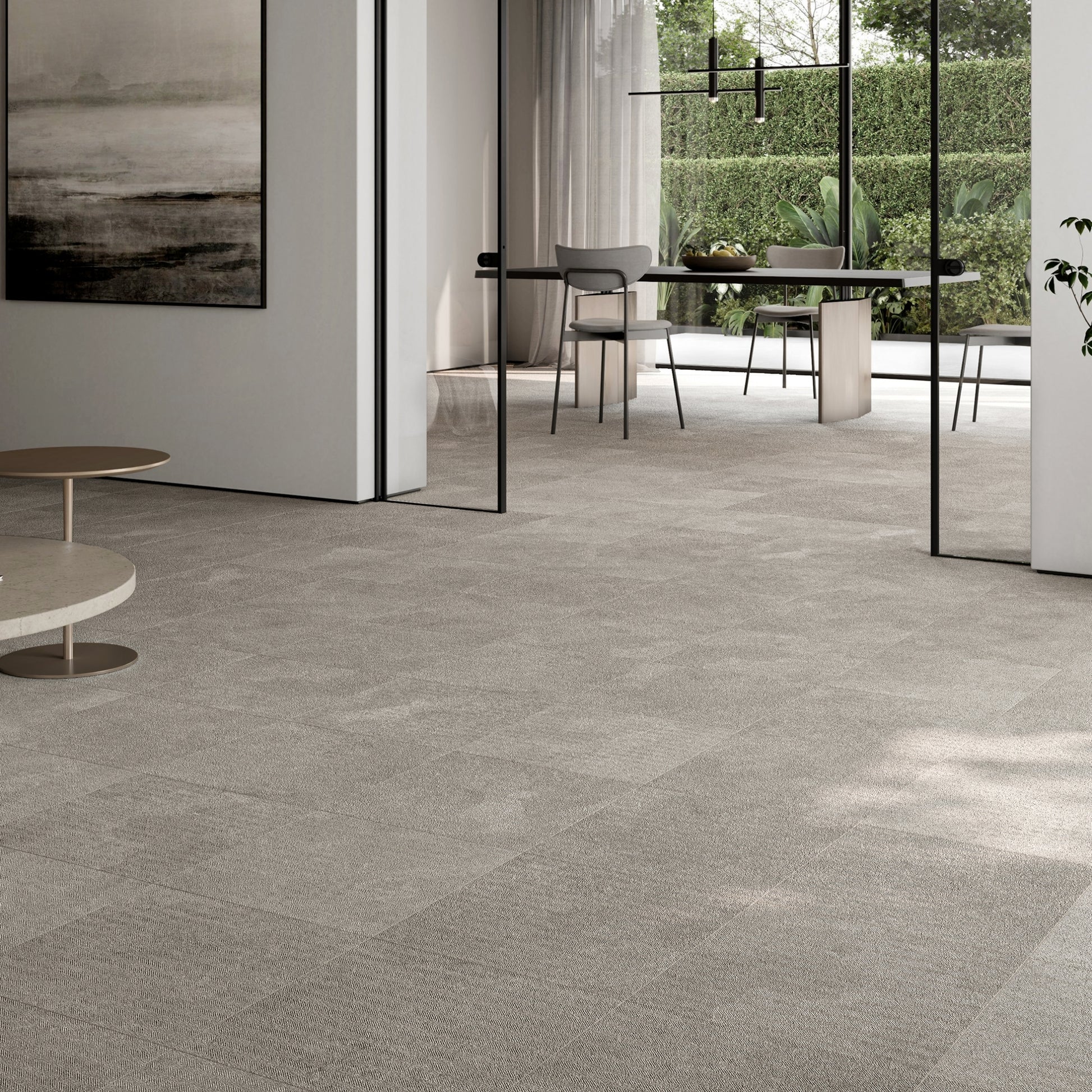 Torino Taupe True Limestone Chevron Porcelain Wall or Floor Tile 600 x 600mm