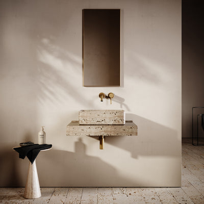 Travertine Countertop Basin Shelf 660mm