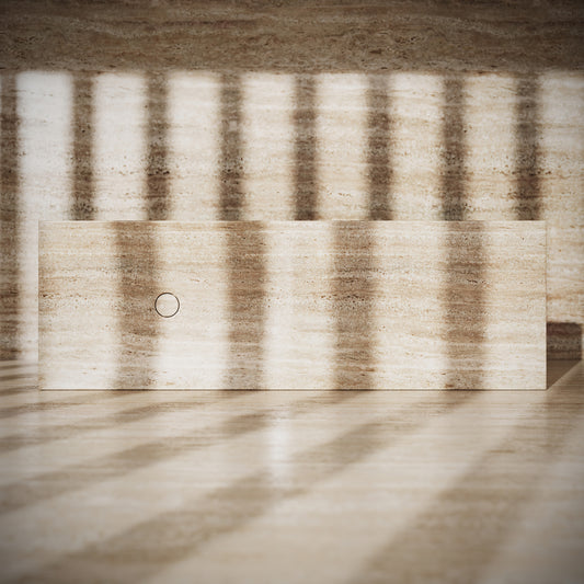 Levitare Travertine Ultra Thin Wall Mounted Basin 1200mm (Offset Waste)