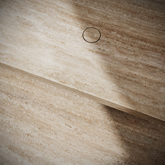 Levitare Travertine Ultra Thin Wall Mounted Basin 1200mm (Offset Waste)