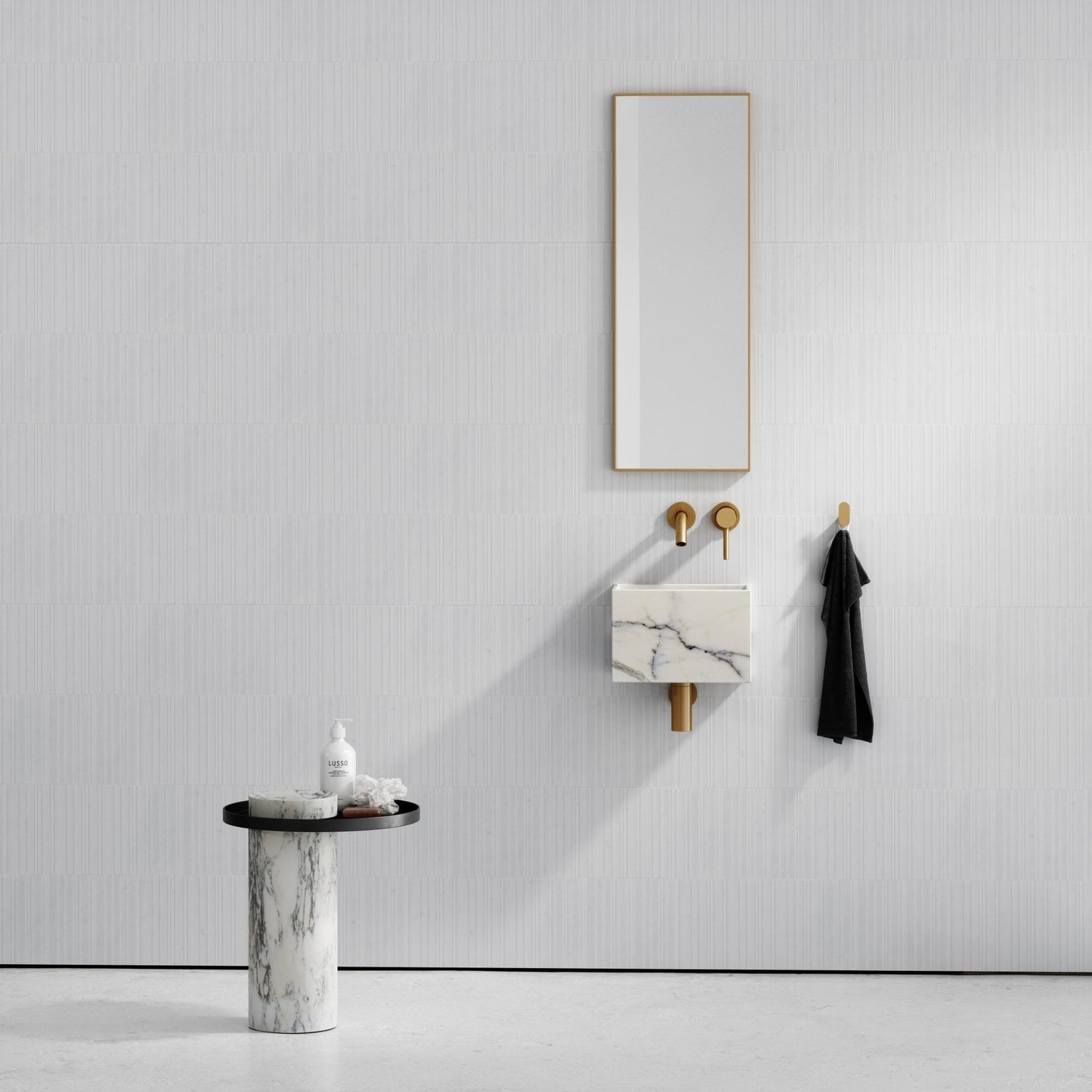 Tucci Calacatta Marble Wall Hung Basin 300mm
