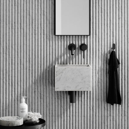 Tucci Carrara Marble Wall Hung Basin 300mm