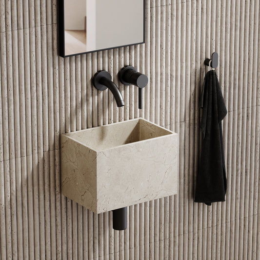 Tucci Crema Marfil Marble Wall Hung Basin 300mm