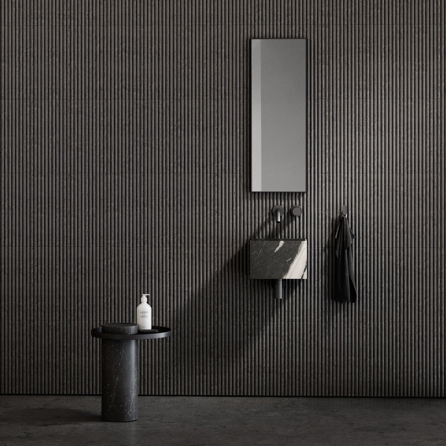 Tucci Panda Marble Wall Hung Basin 300mm