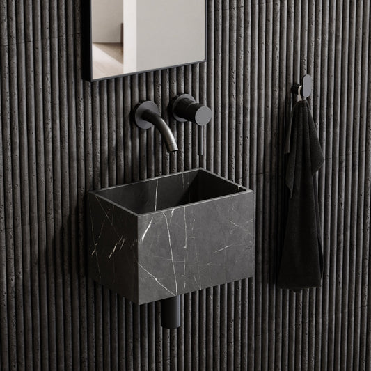 Tucci Pietra Grey Marble Wall Hung Basin 300mm