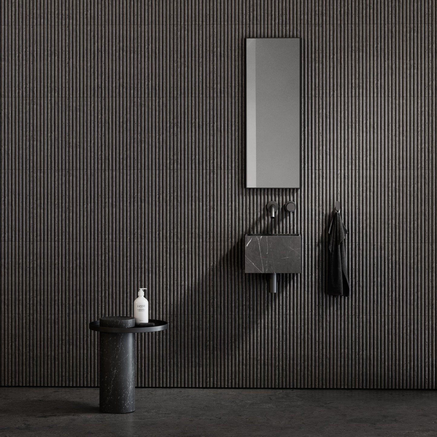Tucci Pietra Grey Marble Wall Hung Basin 300mm