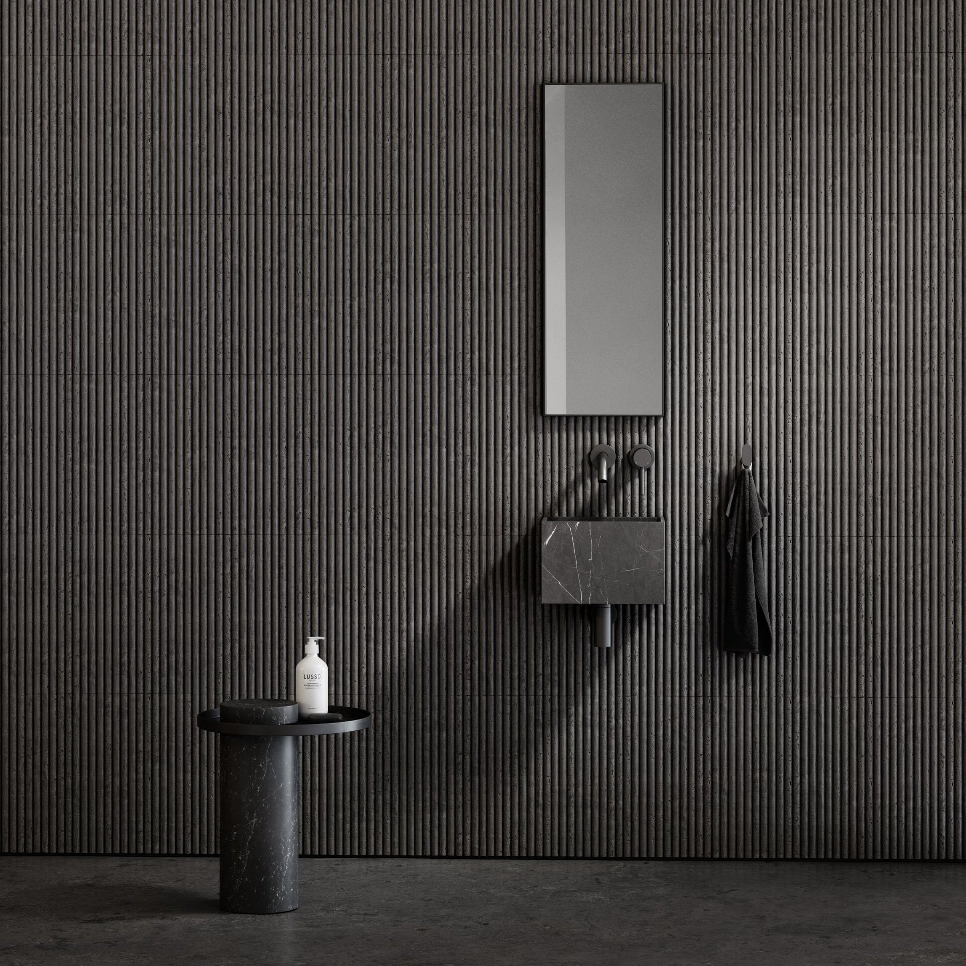 Tucci Pietra Grey Marble Wall Hung Basin 300mm