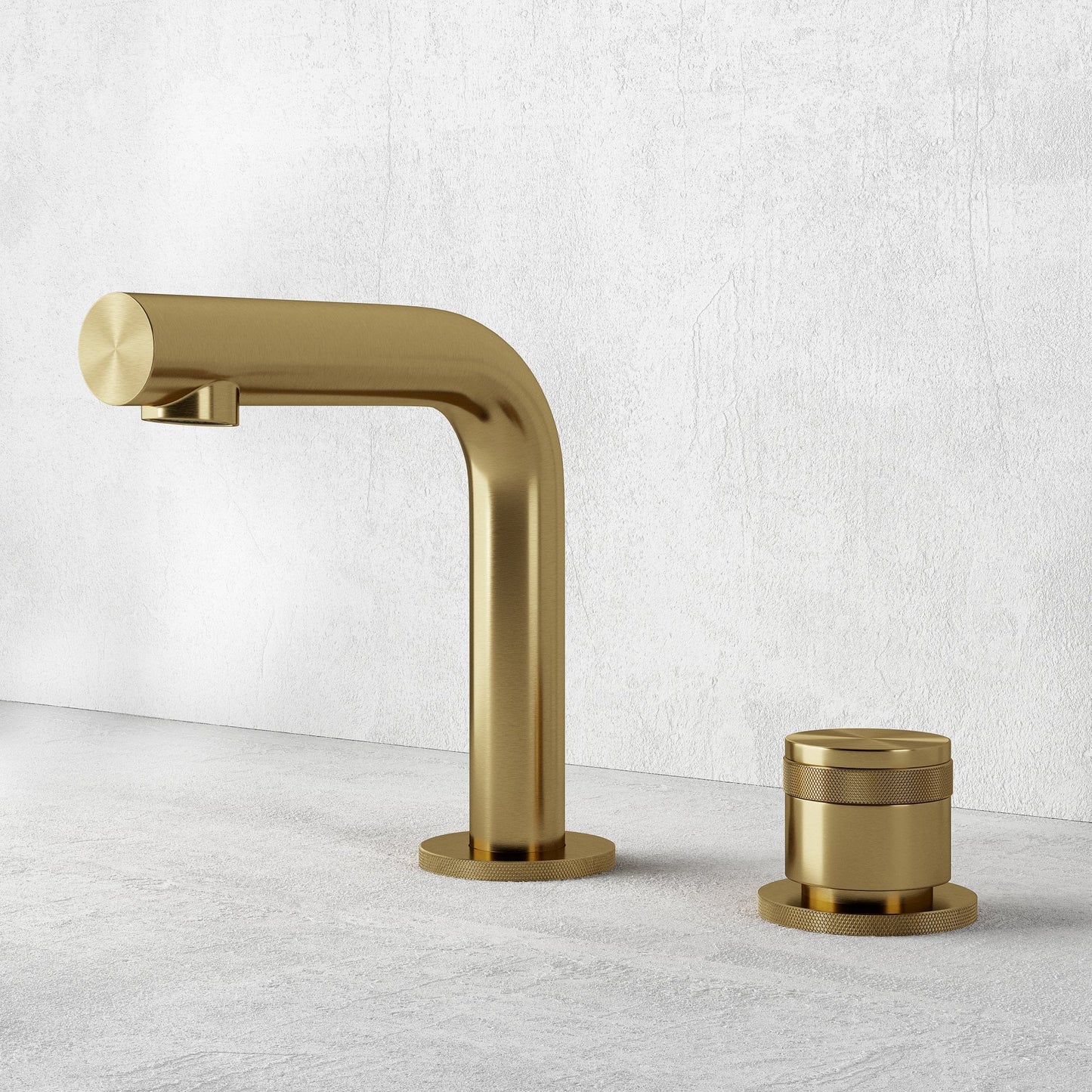 Urban Brushed Gold Deck Mounted Basin Mixer Tap