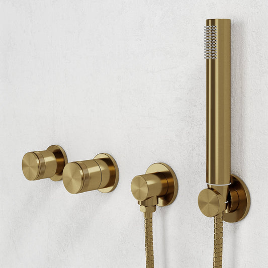 Urban Brushed Gold Floorstanding Bath Shower Mixer Tap