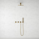 Urban Brushed Gold Thermostatic Shower with Handheld Shower