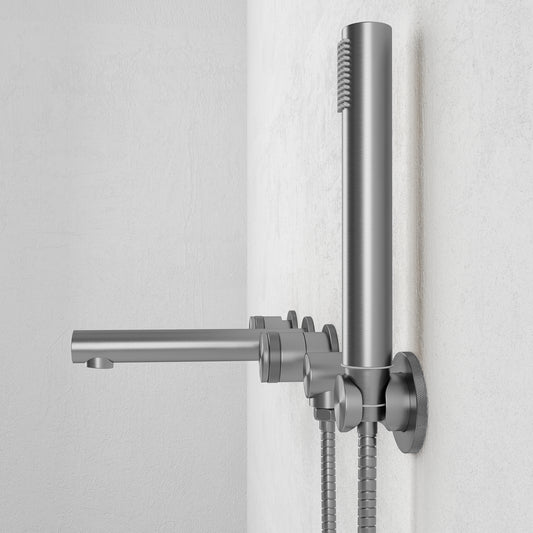 Urban Brushed Stainless Wall Mounted Bath Mixer Shower Tap