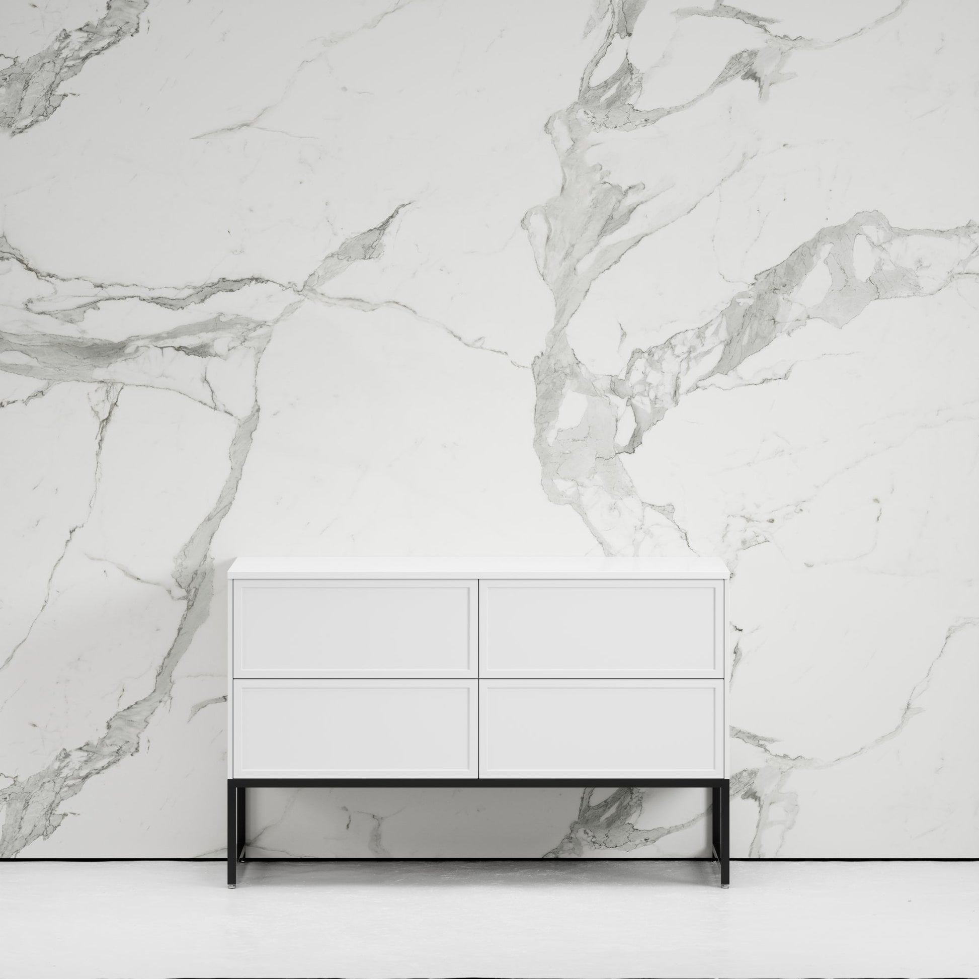 Vanita Matte White Freestanding Bathroom Vanity 1200mm