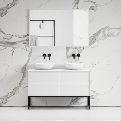 Vanita Matte White Freestanding Bathroom Vanity 1200mm