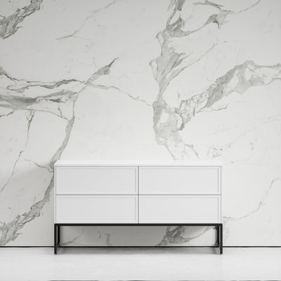 Vanita Matte White Freestanding Bathroom Vanity 1400mm