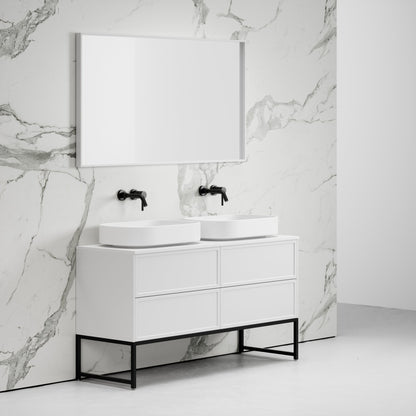 Vanita Matte White Freestanding Bathroom Vanity 1400mm