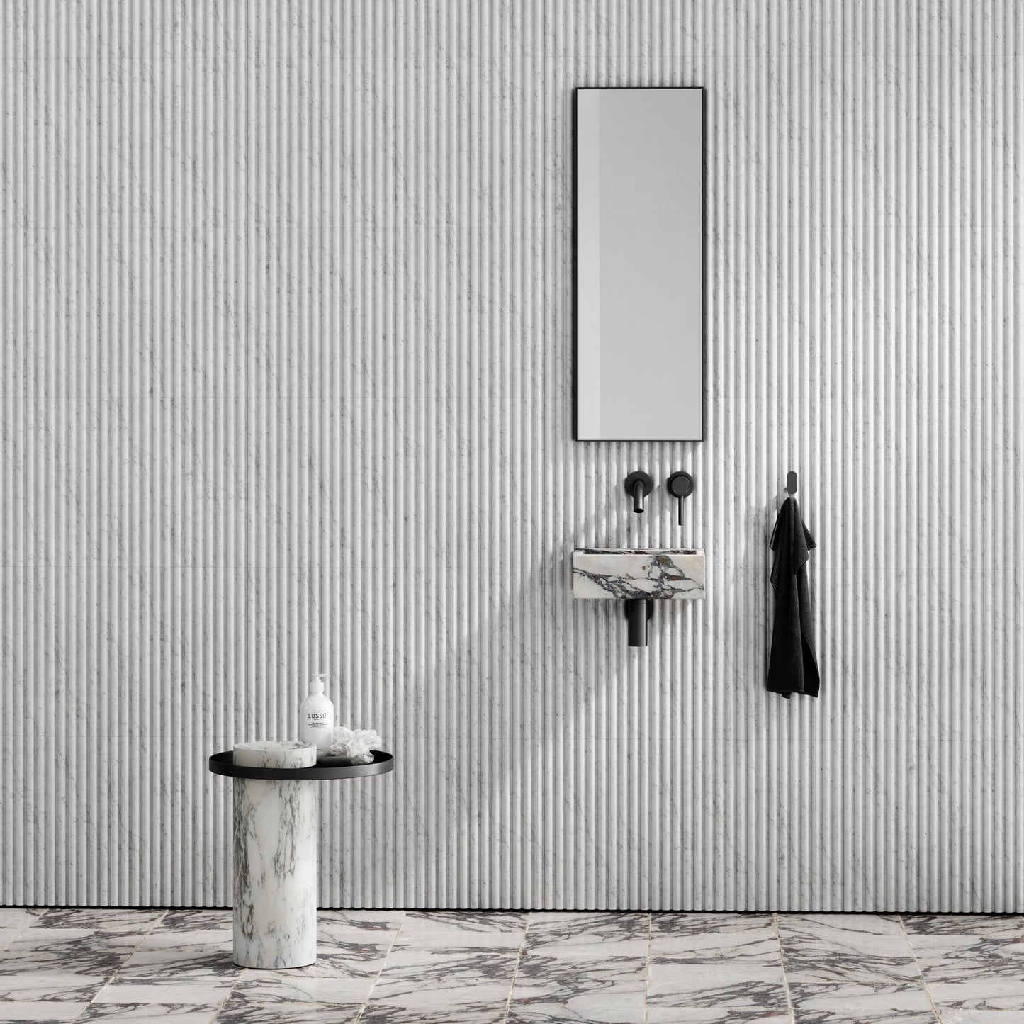 Vasel Calacatta Viola Marble Wall Hung Basin 300mm