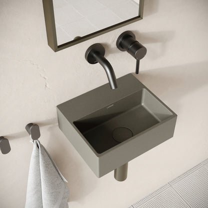 Vasel Oyster Concrete Wall Hung Basin 300mm