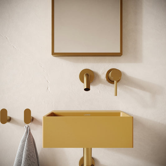 Vasel Saffron Concrete Wall Hung Basin 300mm