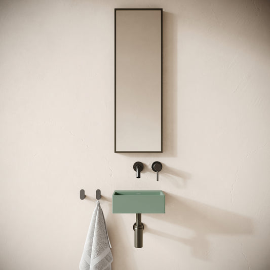 Vasel Seafoam Concrete Wall Hung Basin 300mm