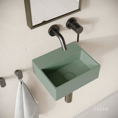 Vasel Seafoam Concrete Wall Hung Basin 300mm