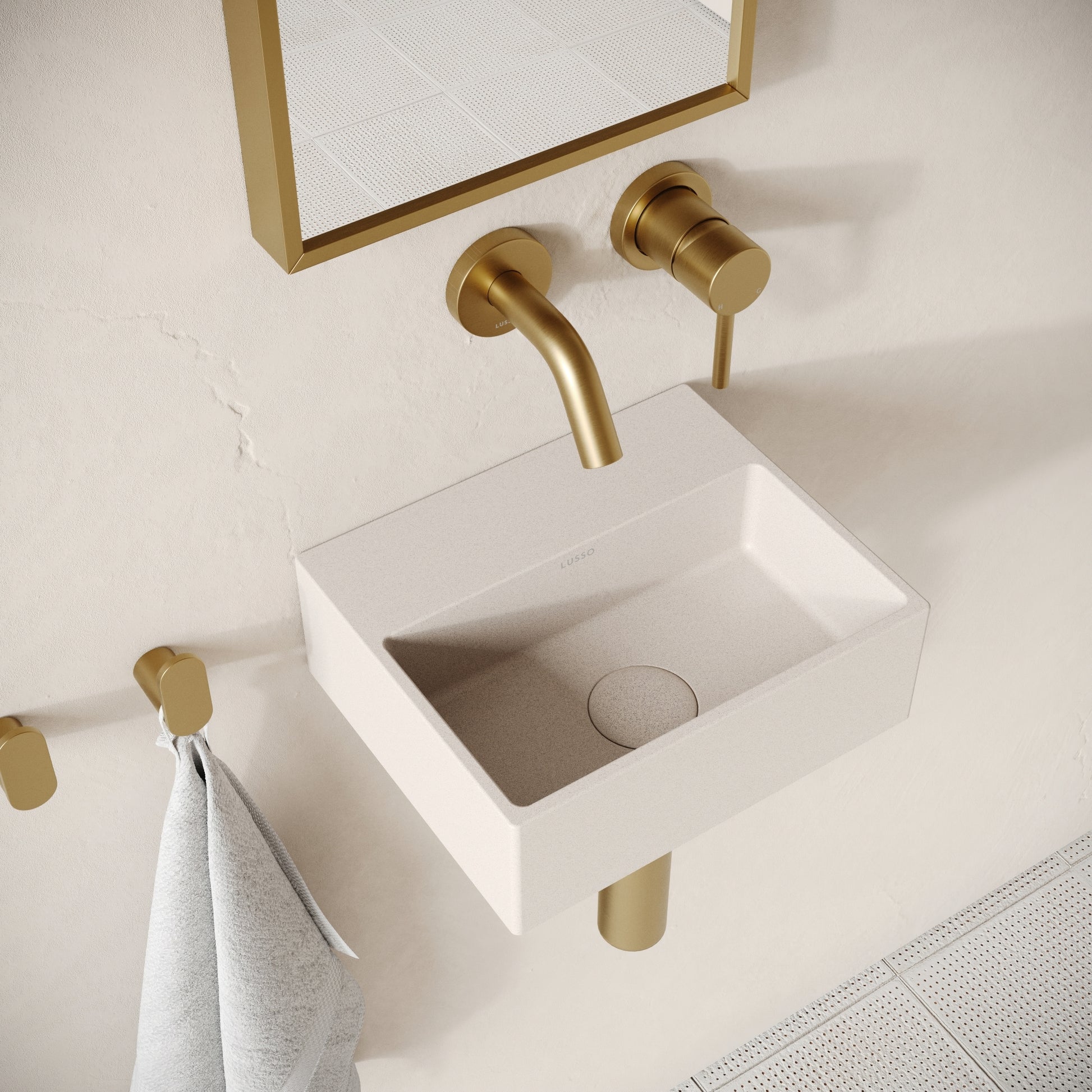 Vasel Shore Concrete Wall Hung Basin 300mm