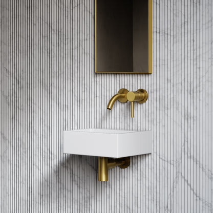 Vasel White Wall Hung Micro Basin 300mm