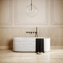 Vaso Carrara Marble Freestanding Bath 1500mm