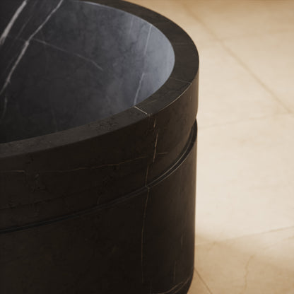 Vaso Pietra Grey Marble Freestanding Bath 1780mm