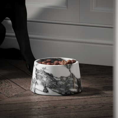 Vasoni Arabescato Marble Dog Bowl