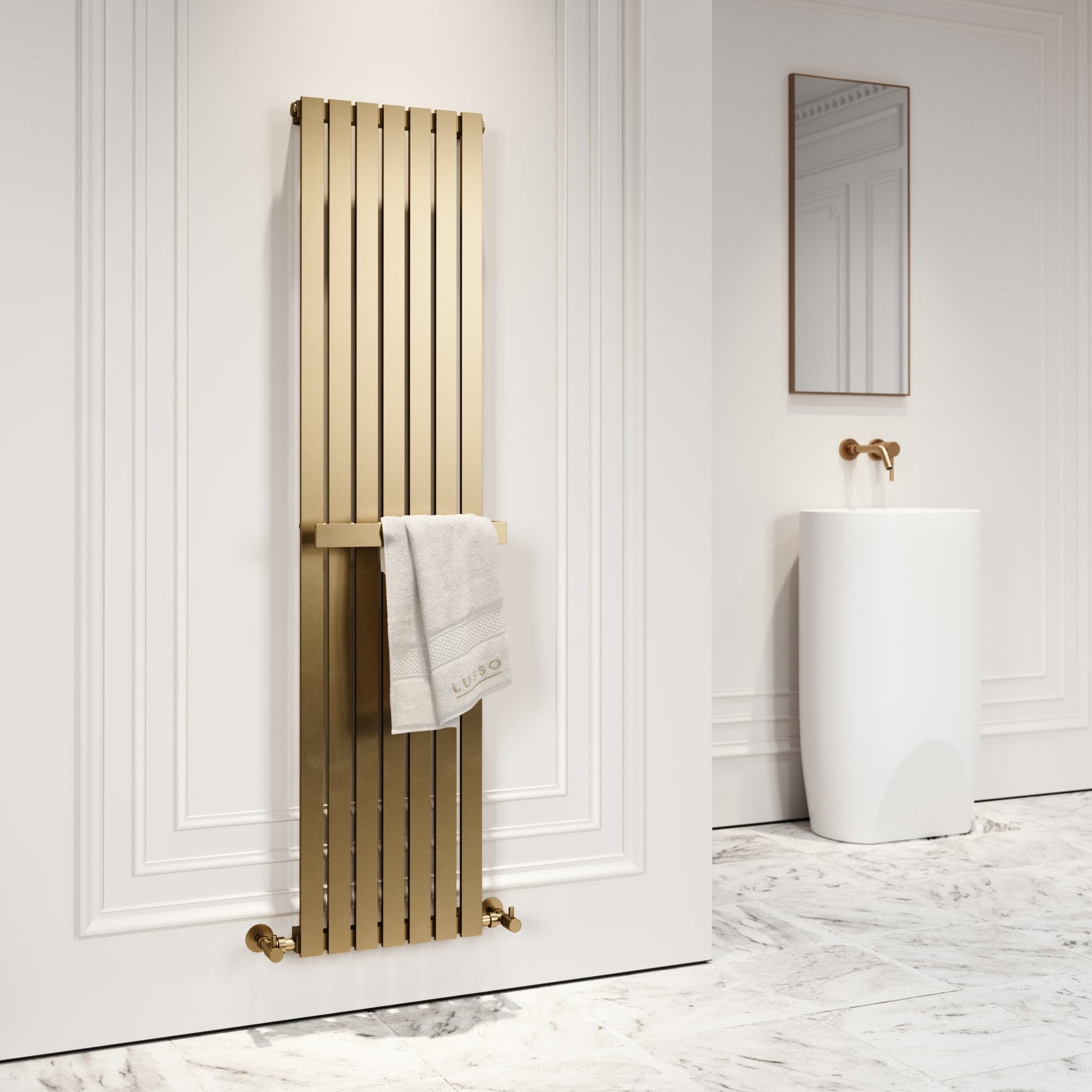 Velar Brushed Gold Designer Radiator