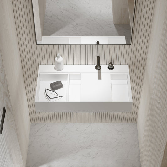 Veno Wall Hung Stone Basin 800mm