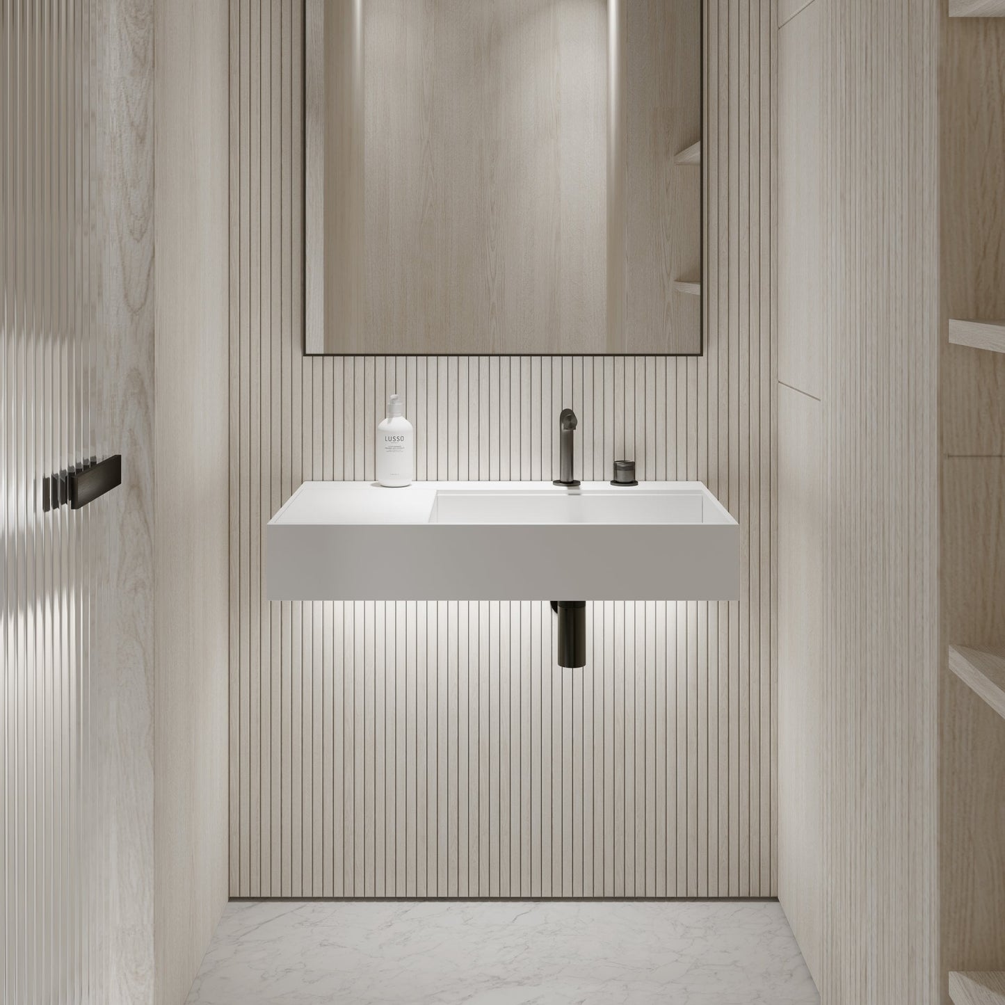 Veno Wall Hung Stone Basin 800mm