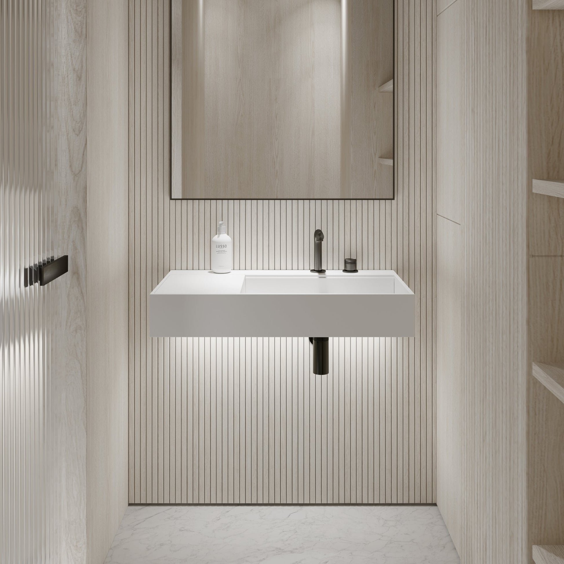 Veno Wall Hung Stone Basin 800mm