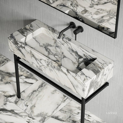 Vernante Arabescato Marble Vanity Unit 1000mm