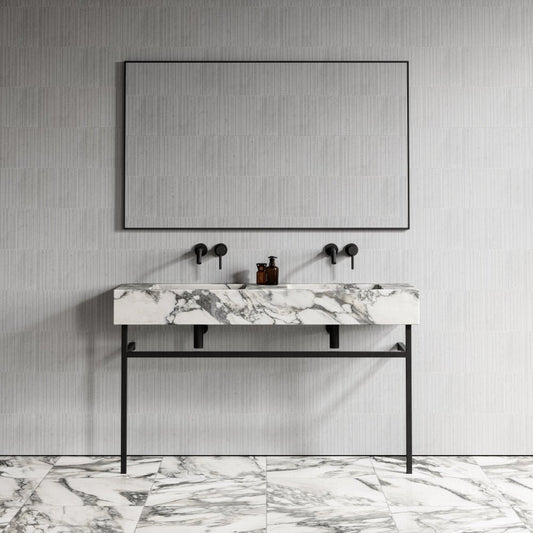Vernante Arabescato Marble Vanity Unit 1400mm