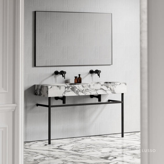 Vernante Arabescato Marble Vanity Unit 1400mm