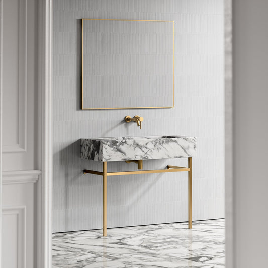Vernante Arabescato Marble Vanity Unit with 1000mm