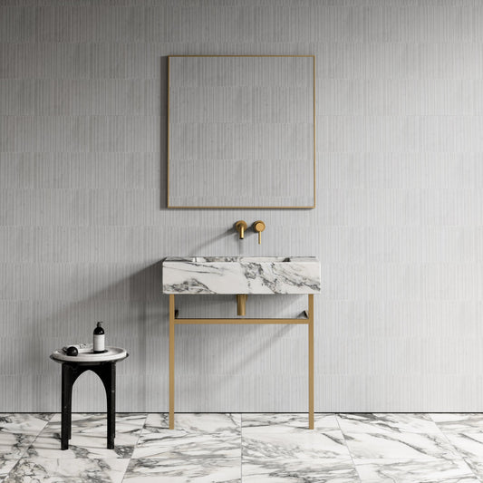 Vernante Arabescato Marble Vanity Unit with 800mm