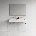 Vernante Carrara Marble Brushed Gold Vanity Unit 1200mm