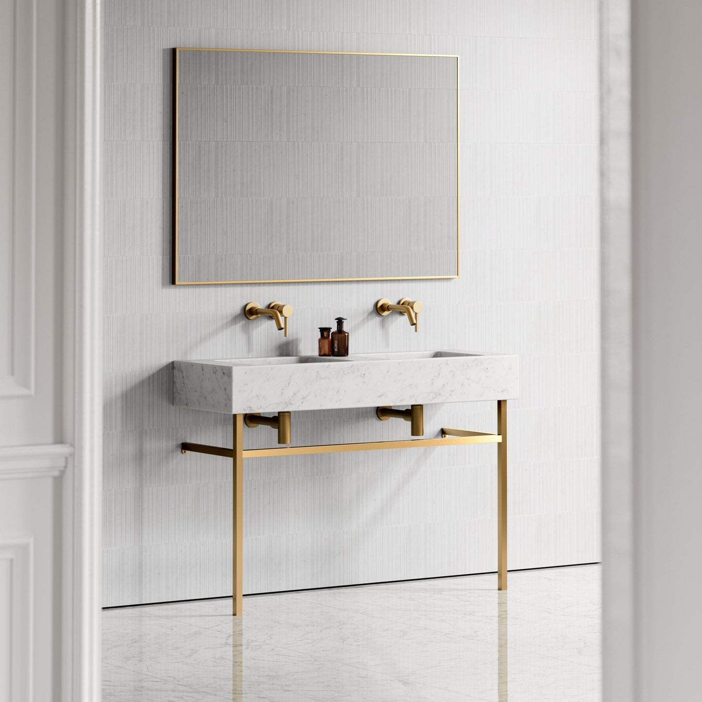Vernante Carrara Marble Vanity Unit 1200mm