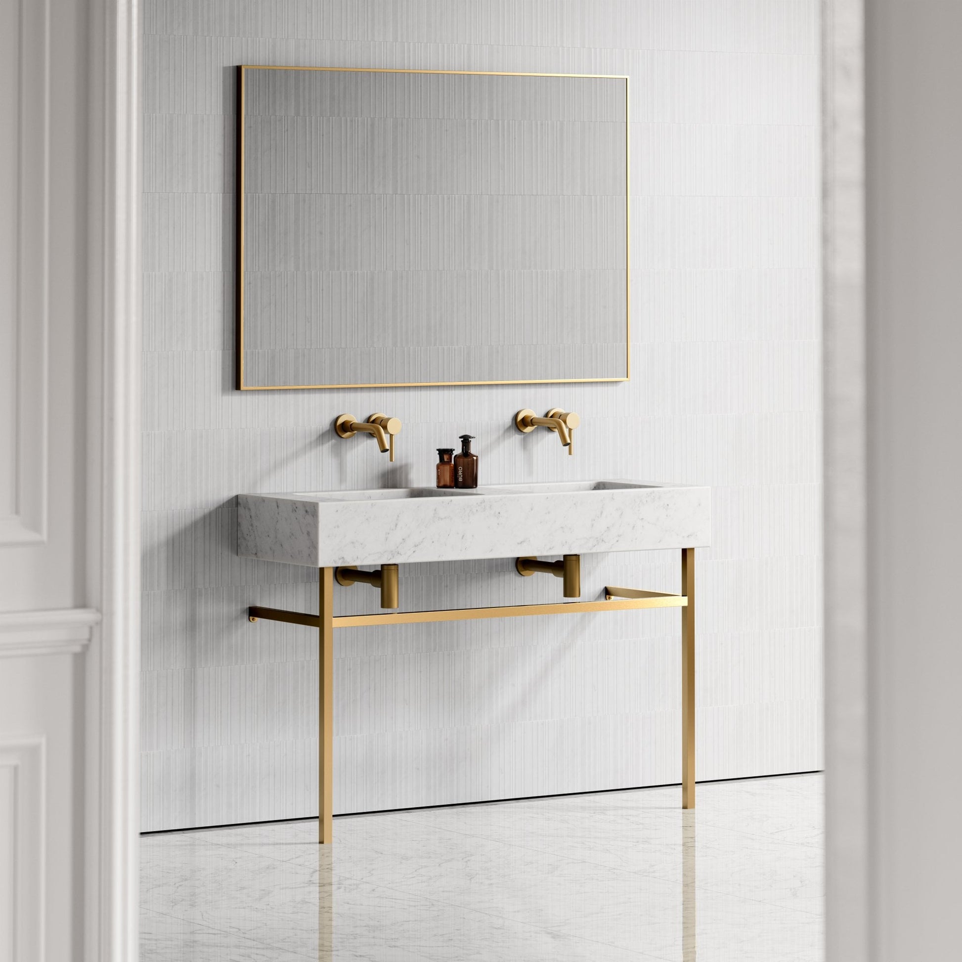 Vernante Carrara Marble Vanity Unit 1200mm