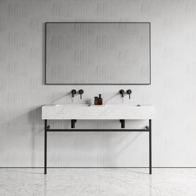 Vernante Carrara Marble Vanity Unit 1400mm