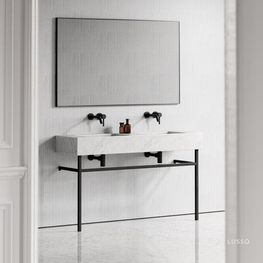 Vernante Carrara Marble Vanity Unit 1400mm