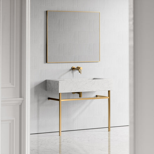 Vernante Carrara Marble Vanity Unit with 1000mm