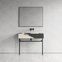 Vernante Panda Marble Matte Black Vanity Unit 1000mm