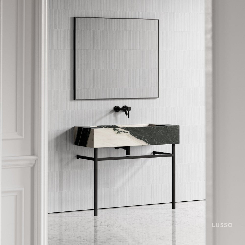 Vernante Panda Marble Vanity Unit 1000mm