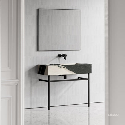 Vernante Panda Marble Vanity Unit 1000mm