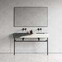 Vernante Panda Marble Matte Black Vanity Unit 1400mm